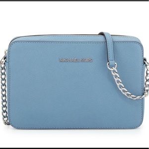 SOLD Michael Kors Jet Set Travel LG Sky Crossbody